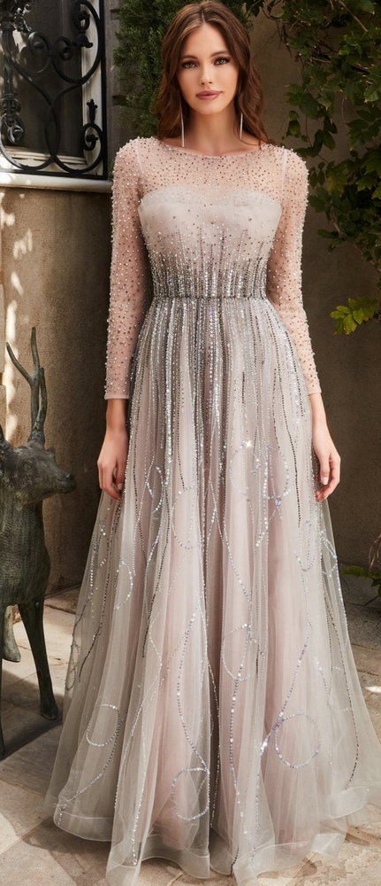 Formal dress,purple gray